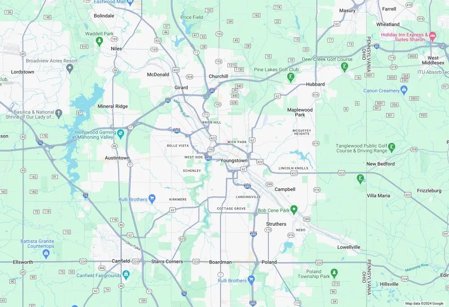 Youngstown Map